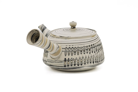 Trapezoidal Nerikomi Tokoname Teapot - 260ml