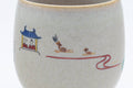 Tezumi — Japanese Teacup - 赤膊山 Akiyama Kiln - Nara Village-themed Akahada-yaki Yunomi - 150ml — inverted showing the foot ring