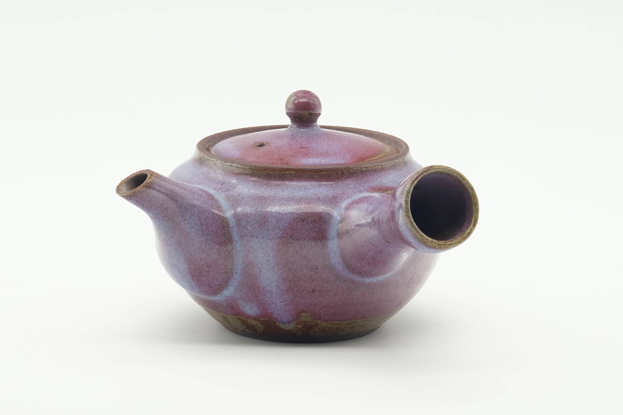 Japanese Kyusu - Purple Milky Glazed Ceramic Filter Teapot - 200ml