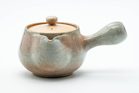 Japanese Kyusu - 天鵬山 Tsubaki Kiln - Beige Weathered Hagi-yaki Ceramic Filter Teapot - 300ml