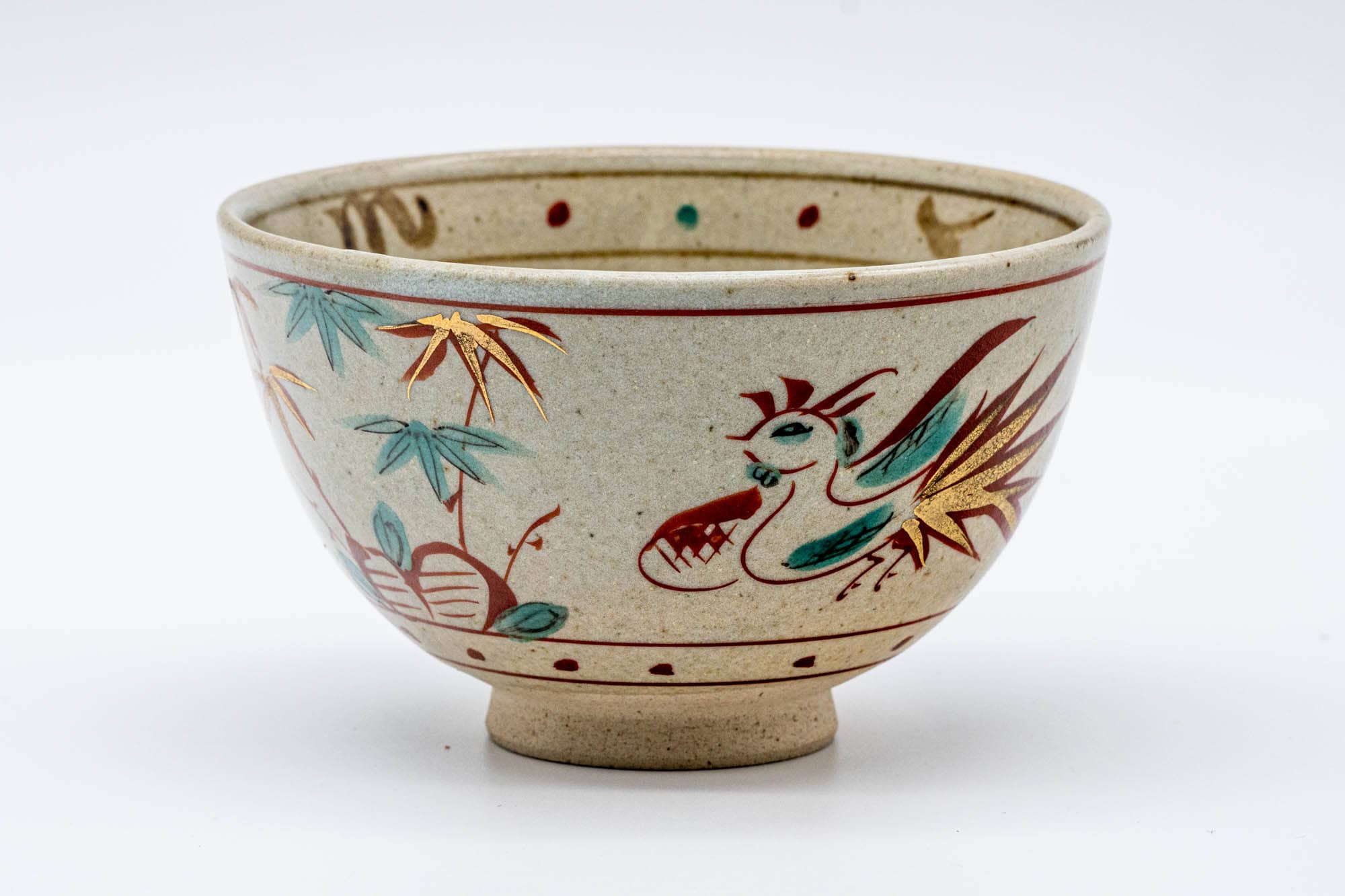Japanese Matcha Bowl - Bamboo Rooster Shibukusa-yaki Chwan - 400ml