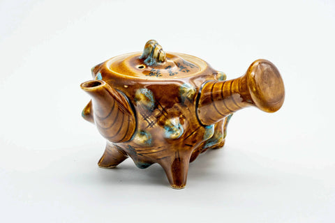 Japanese Kyusu - Crustacean-themed Ceramic Filter Teapot - 200ml