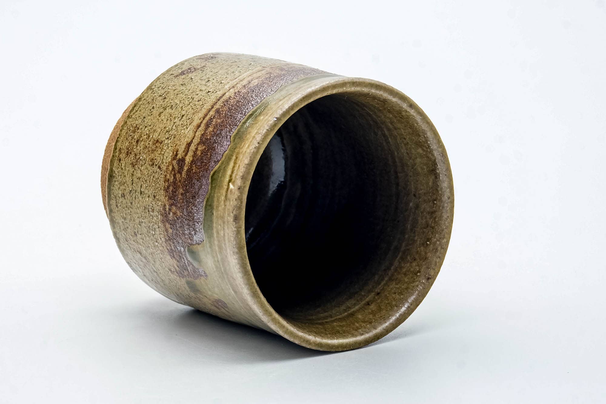 Japanese Teacup - Dark Beige Drip-Glazed Yunomi - 180ml