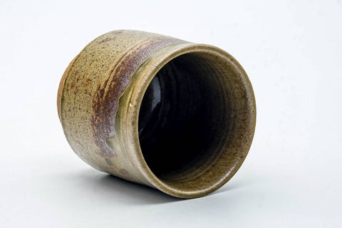 Japanese Teacup - Dark Beige Drip-Glazed Yunomi - 180ml