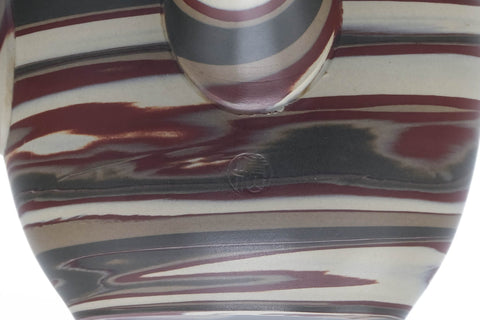 Tezumi — Japanese Kyusu - Green Red White Nerikomi Tokoname Teapot - 310ml — closeup of the base
