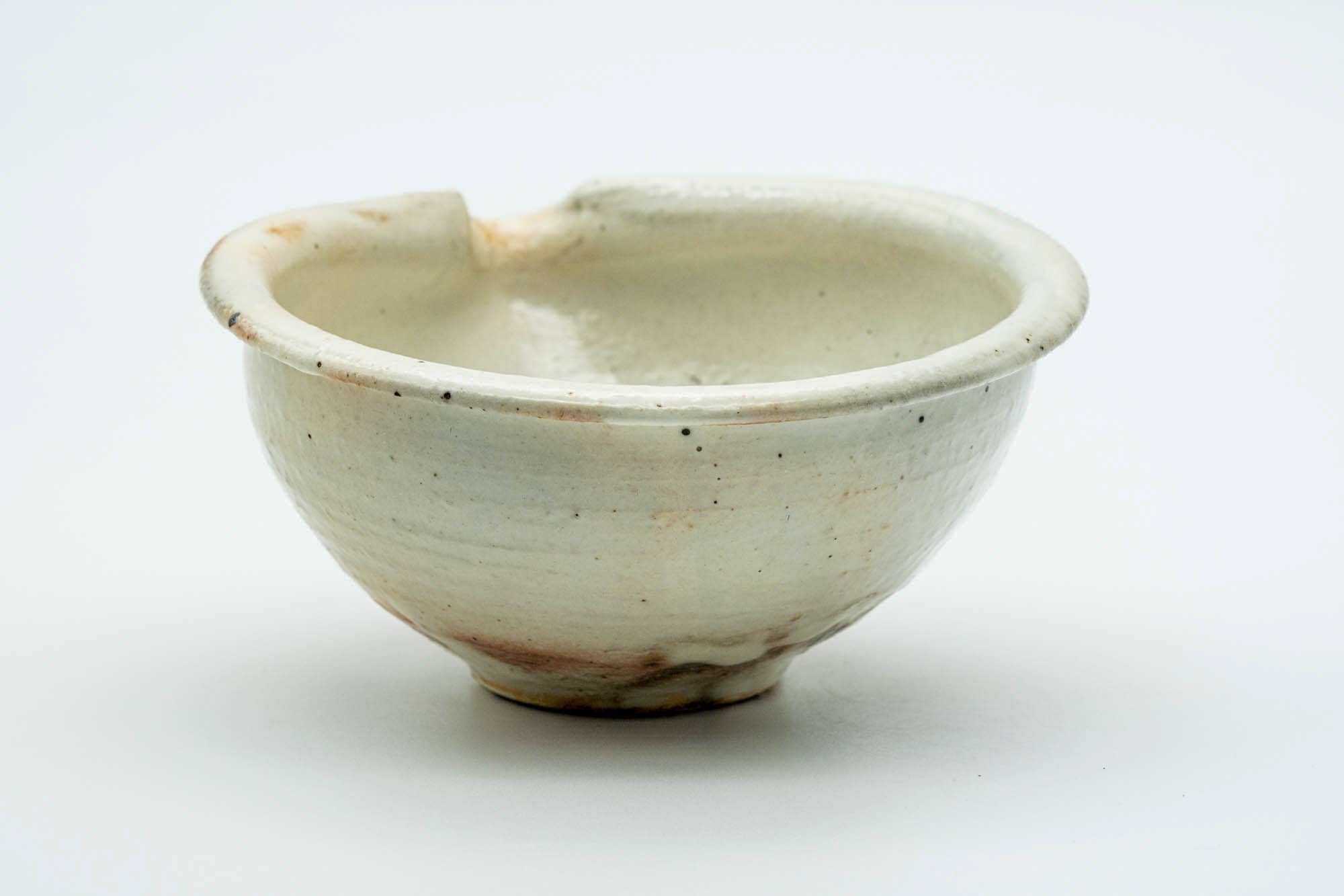 Japanese Katakuchi - Beige Glazed Spouted Shigaraki-yaki Water Cooler - 200ml