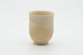 Tezumi — Japanese Teacup - Beige Glazed Egrets Tulip Yunomi - 130ml — front view from another angle