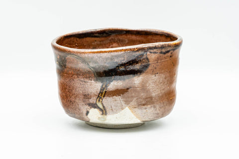 Japanese Matcha Bowl - Black Brown Glazed Undulating Wabi-Sabi Chawan - 250ml