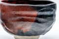 Tezumi — Japanese Matcha Bowl - Black Red Glazed Kuro-Raku Chawan - 300ml — closeup of the foot