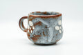 Tezumi — Japanese Teacup - Blue Shino Glazed Ushirode Yunomi - 150ml — front view
