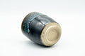 Tezumi — Japanese Teacup - Jet Black Blue Hare's Fur Drip-Glazed Yunomi - 150ml — top-down view of the interior