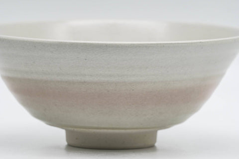 Japanese Matcha Bowl - Beige Pink Spiraling Kyo-yaki Summer Chawan - 150ml