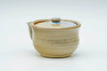 Angled view of the houhin teapot with the lid on.