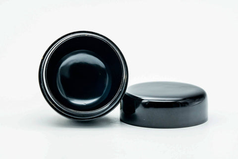 Japanese Natsume - Small Black Urushi Lacquer Tea Caddy with Shifuku Silk Pouch - 40ml