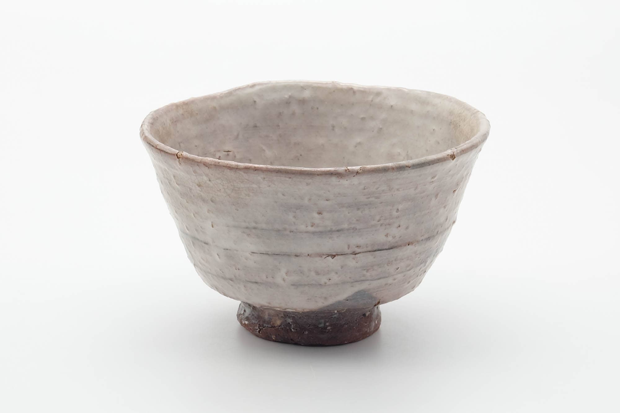 Japanese Matcha Bowl - Milky Grey Glazed Hagi-yaki Ido-gata Wabi-sabi Chawan - 400ml