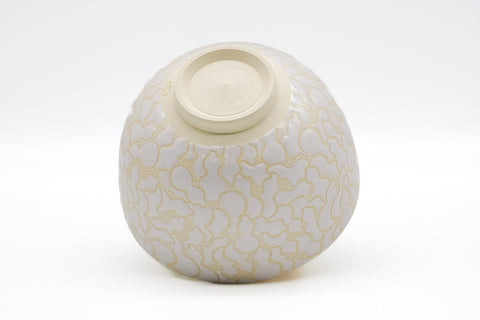 White Sennari Gourds Kiyomizu-yaki Chawan