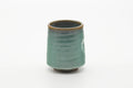 Tezumi — Japanese Teacup - Teal Speckled Thumb-Indented Yunomi - 180ml — front view from another angle