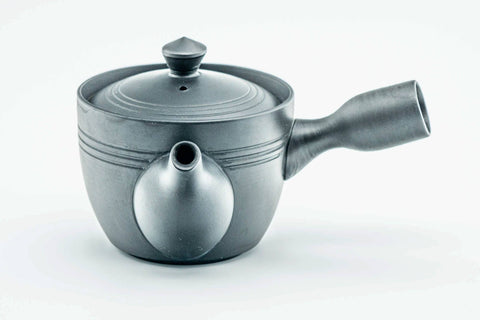 Japanese Kyusu - Black Kurodei Tokoname-yaki Mesh Teapot - 175ml