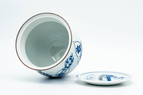 Japanese Mizusashi - Blue Gourd Arita-yaki Fresh Water Container - 1000ml