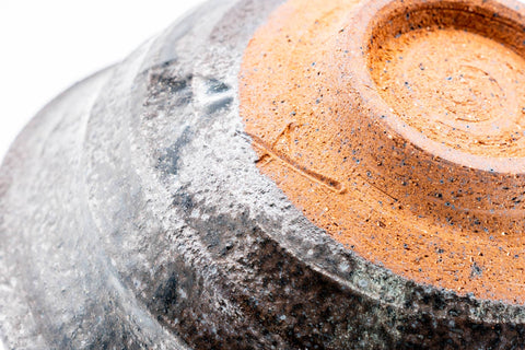 Japanese Matcha Bowl - Metallic Blue Drip-Glazed Chawan - 480ml