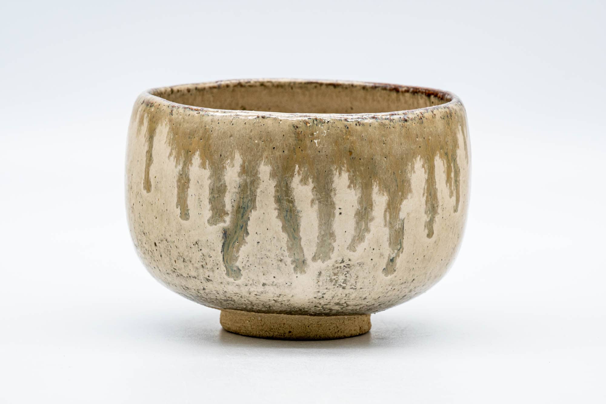 Japanese Matcha Bowl - 越宗 紅樹 Koshimune Kouju - Beige Ash Glazed Raku Chawan - 350ml