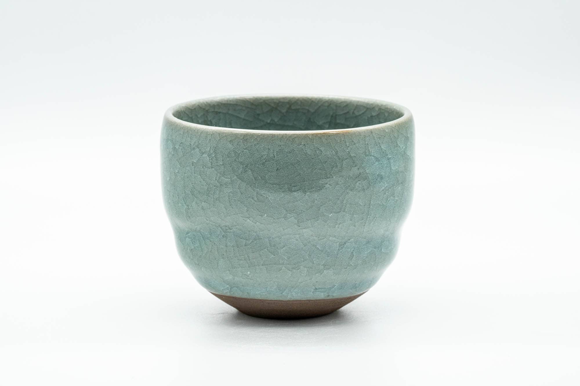 Japanese Teacup - Emerald Green Celadon Snowflake Glazed Yunomi - 220ml