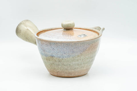 Japanese Kyusu - Beige White Hagi-yaki Do-ake Teapot - 210ml - Tezumi