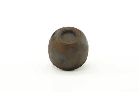 Tezumi — Japanese Teacup - Earthy Bizen Yunomi - 80ml — top-down view of the interior