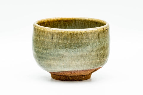 Japanese Teacup - Green Yellow Hare's Fur Glazed Yunomi - 110ml