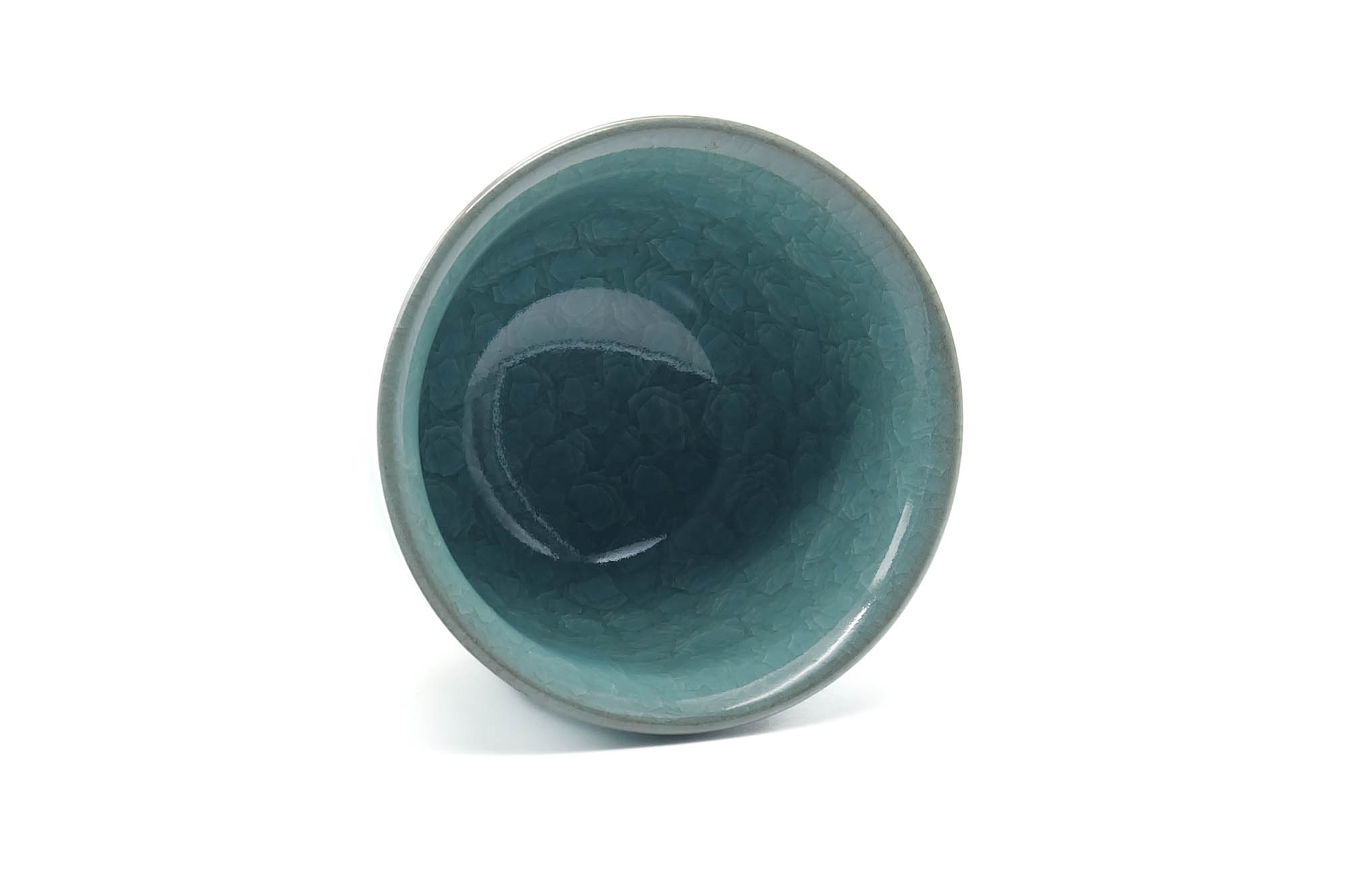 Japanese Teacup - Green Celadon Snowflake Glazed Yunomi - 170ml