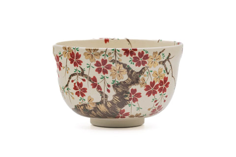 Shidarezakura Weeping Cherry Blossoms Kyo-yaki Chawan