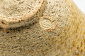 Japanese Matcha Bowl - Earthy Textured Hatazori-gata Chawan - 300ml - close-up of the earthy textured surface and footring