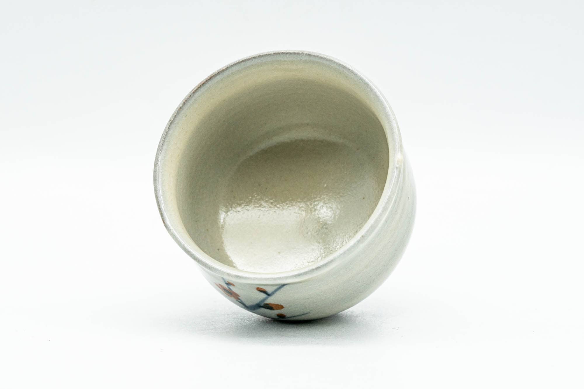 Japanese Teacup - Floral Grey Glazed Guinomi - 50ml