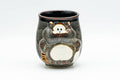 Japanese Tea Set - Tanuki Raccoon Dog Kyusu and Yunomi - front view of the matching yunomi teacup