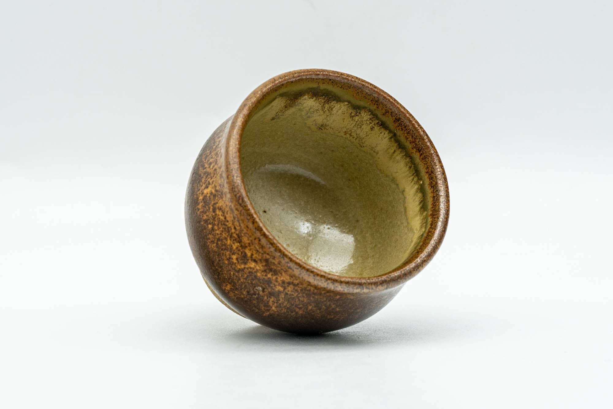 Japanese Teacup - Matte Brown Hare's Fur Glazed Guinomi - 35ml