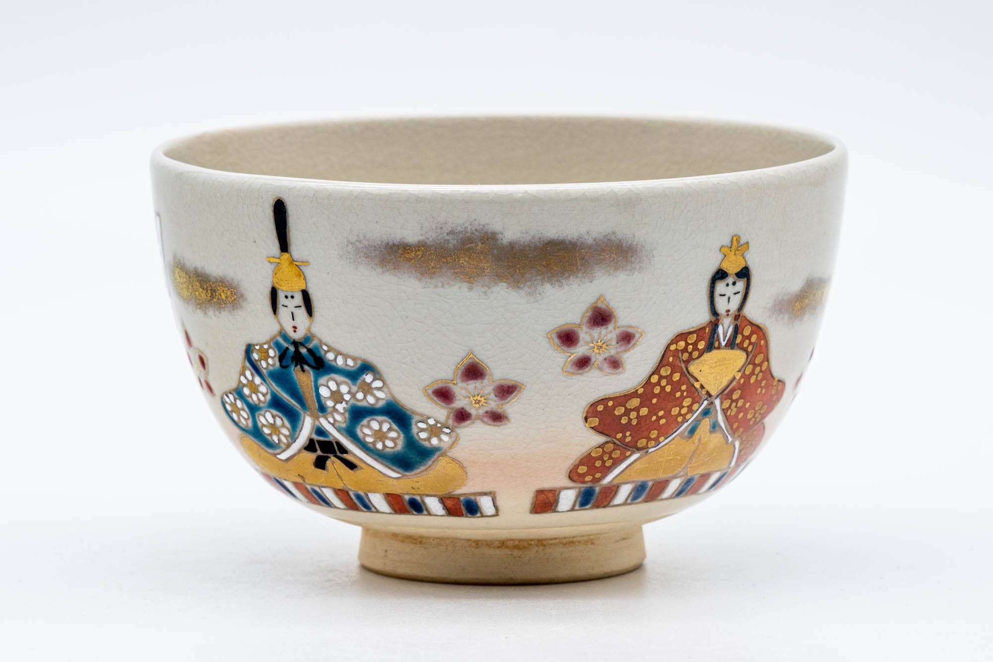 Japanese Matcha Bowl - Floral Stylish Kyo-yaki Chawan - 250ml