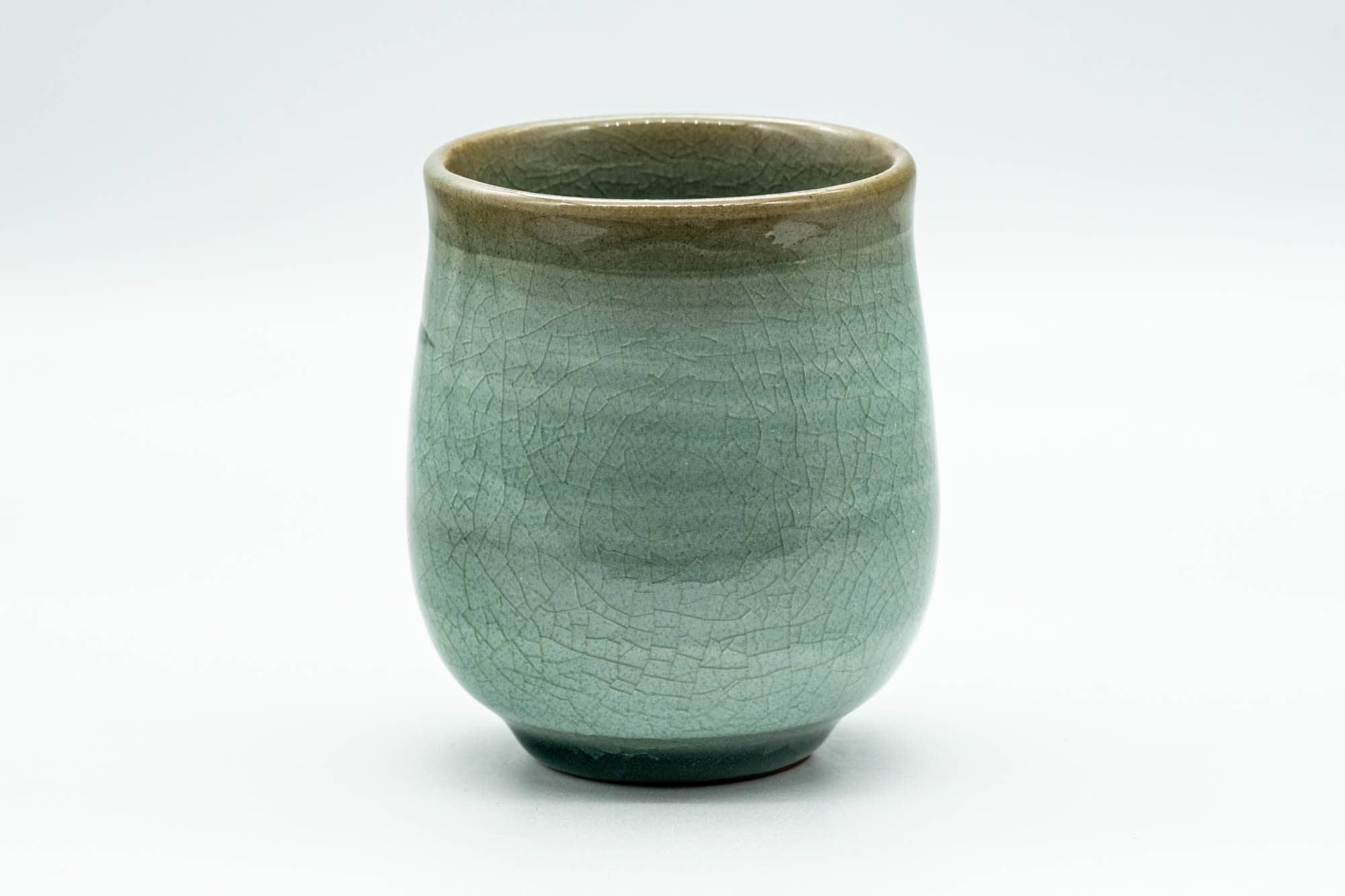 Japanese Teacup - Floral Green Celadon Glazed Yunomi - 180ml