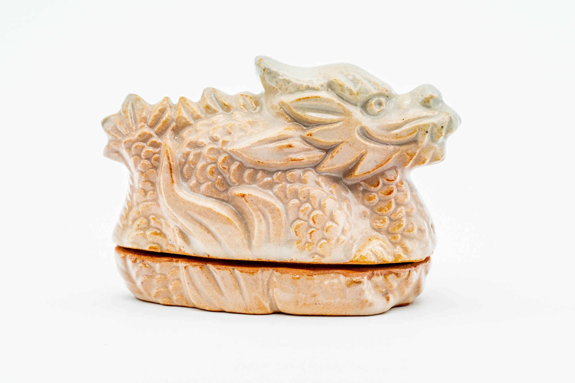 Japanese Kogo - Ceramic Dragon Incense Container