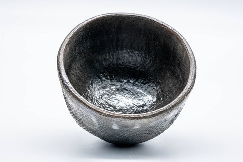 Japanese Matcha Bowl - 手 Grey Kushime Raku-yaki Wan-nari Chawan - 350ml