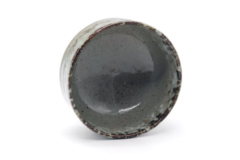 Japanese Matcha Bowl - 竹に雪 Abstract Grey White Speckled Chawan - 450ml