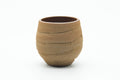 Tezumi — Japanese Teacup - Carved Spiraling Stoneware Yunomi - 120ml — front view