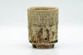 Japanese Teacup - Large Textured Green Drip-Glazed Yunomi - 200ml - Tezumi