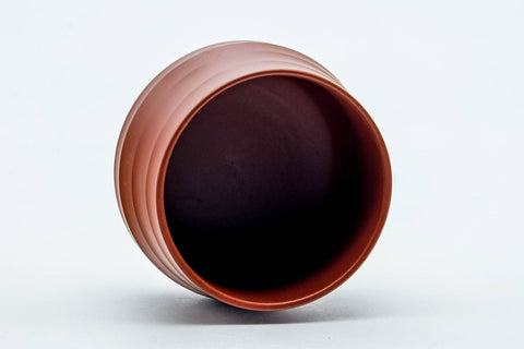 Japanese Teacup - Faceted Spiraling Shudei Tokoname-yaki Yunomi - 120ml