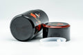 Japanese Chazutsu - Floral Black Lacquer Tea Canister - 200ml - lid removed and laid flat