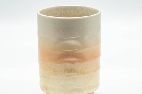 Japanese Teacup - 萩焼 Ribbed Hagi-yaki Yunomi - 140ml