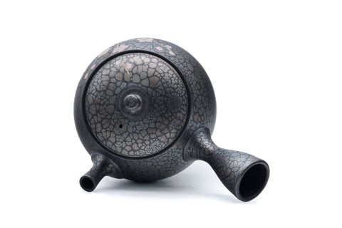 Plum Blossom Tenmoku Tokoname Kokudei Teapot - 260ml