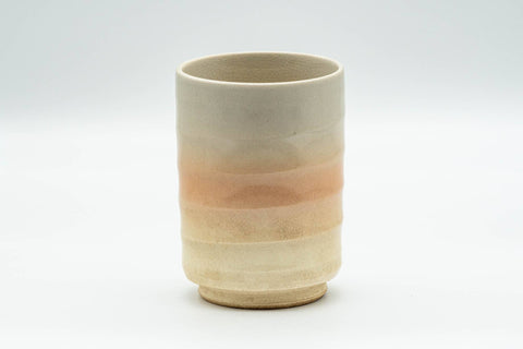 Japanese Teacup - 萩焼 Ribbed Hagi-yaki Yunomi - 140ml