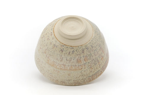 Tezumi — Japanese Matcha Bowl - Sage Speckled Chawan - 400ml — tipped to show the interior