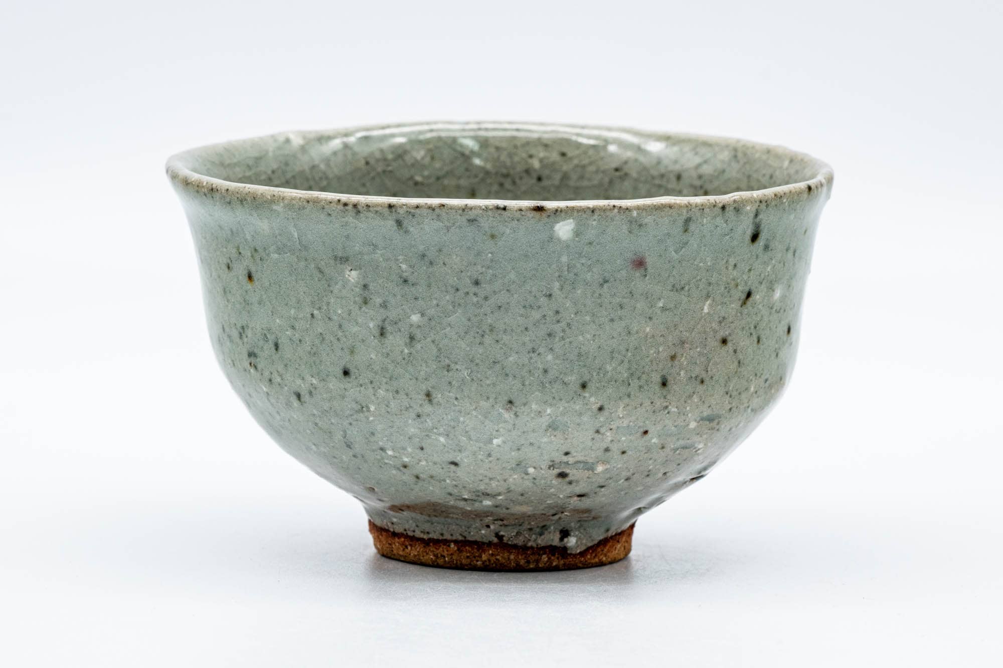 Japanese Matcha Bowl - 芳野俊通 Toshimichi Yoshino - 鳳窯 Otori Kiln - Green Speckled Chawan - 200ml