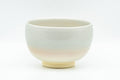 Tezumi — Japanese Matcha Bowl - Beige Peach Glazed Kyo-yaki Chawan - 400ml — front view from another angle